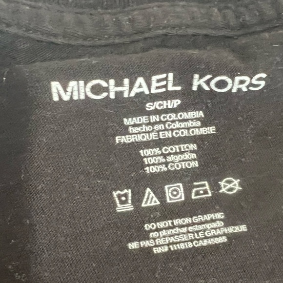 MICHAEL KORS MENS  BLACK TEE SIZE S - Picture 10 of 10
